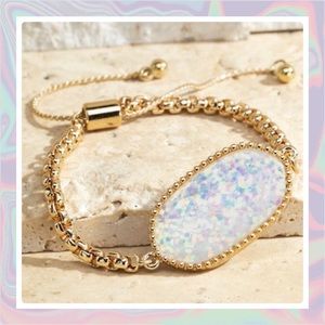 ❗️NEW❗️White Adjustable Slider Bracelet